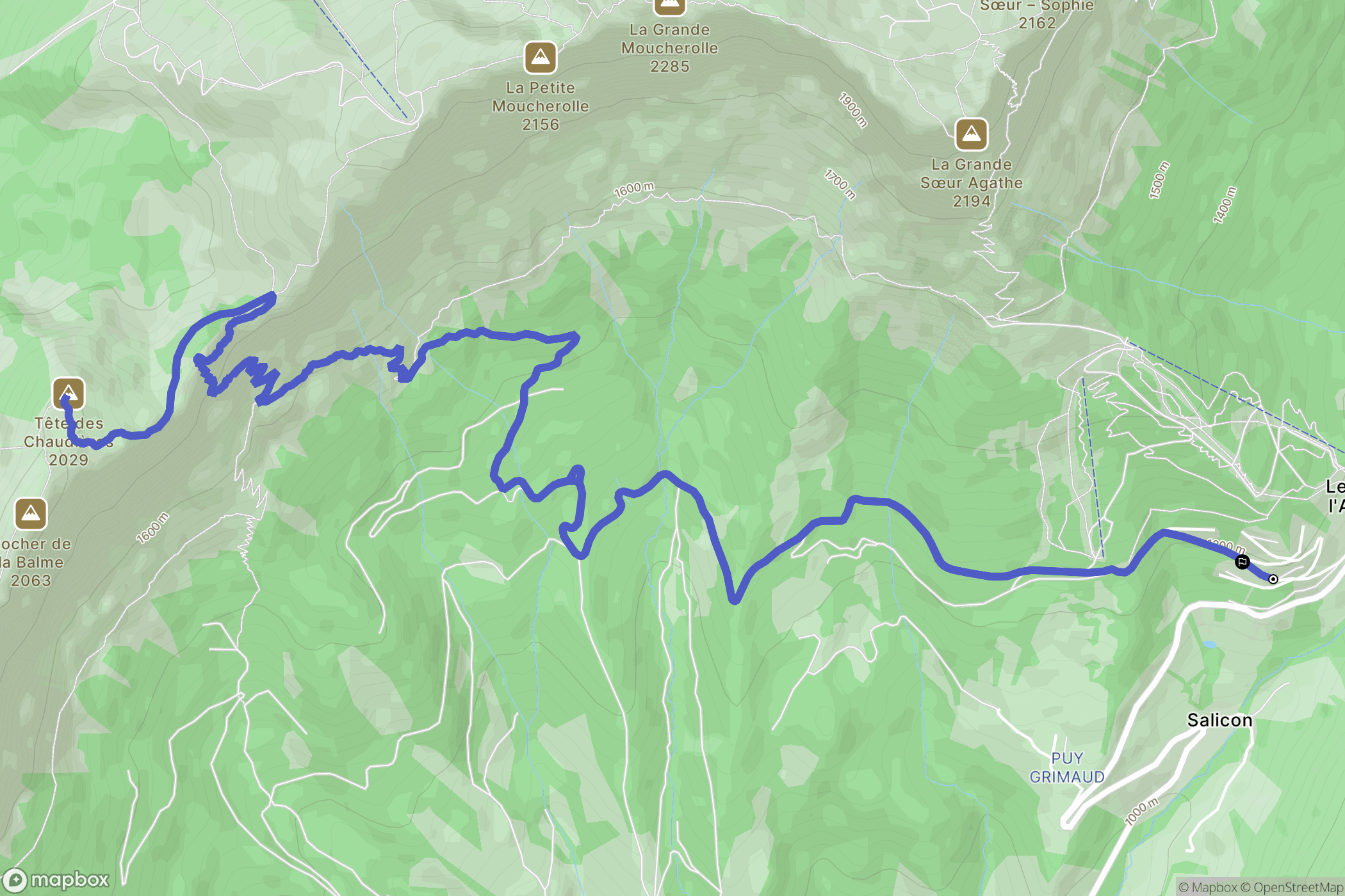 Château-Bernard : carte du parcours de randonnée - France