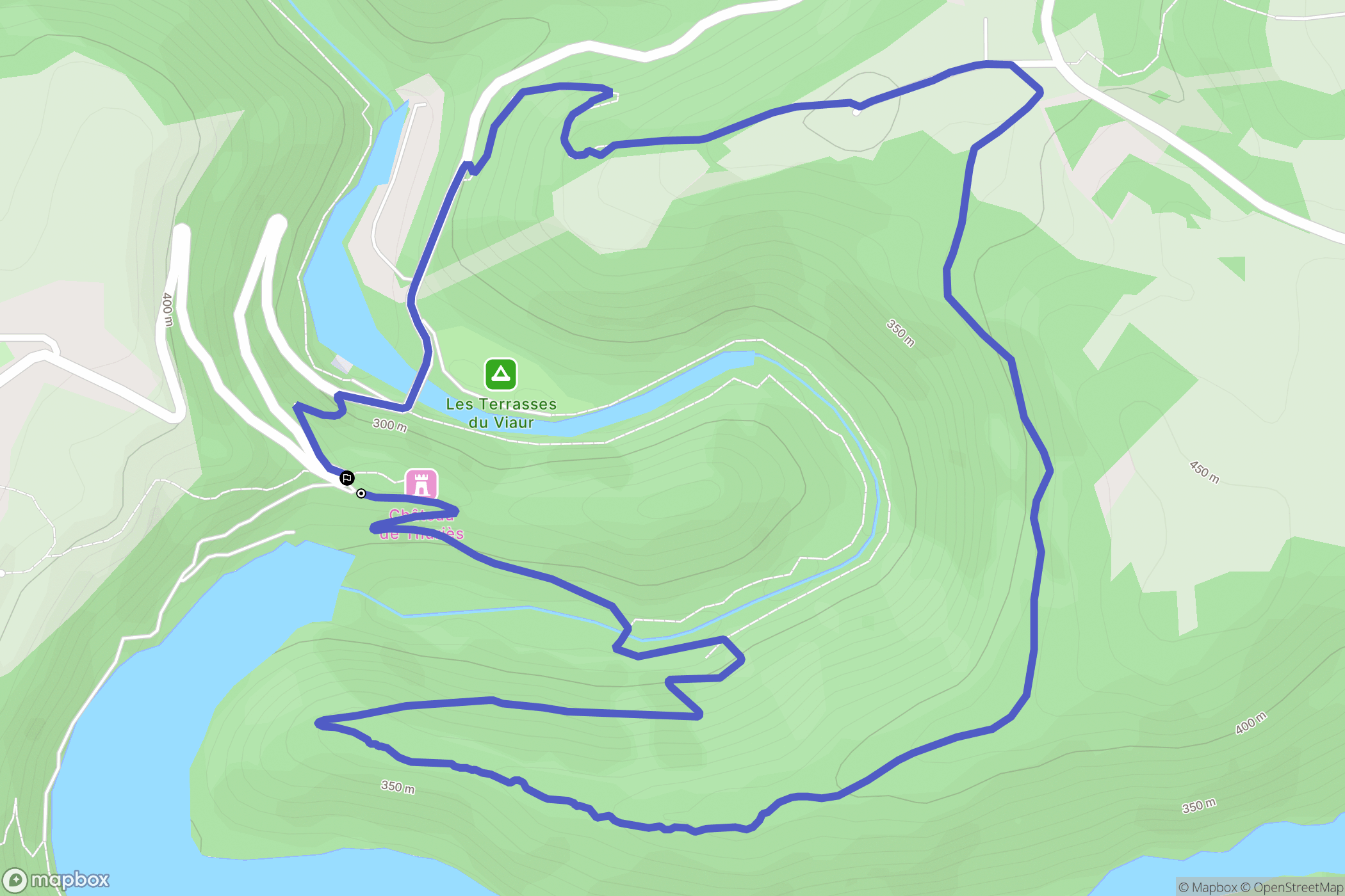 Pampelonne : carte du parcours de randonnée - France