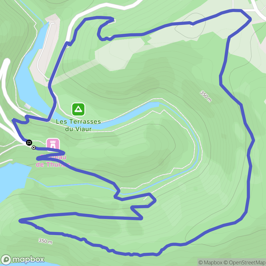 Pampelonne : carte du parcours de randonnée - France