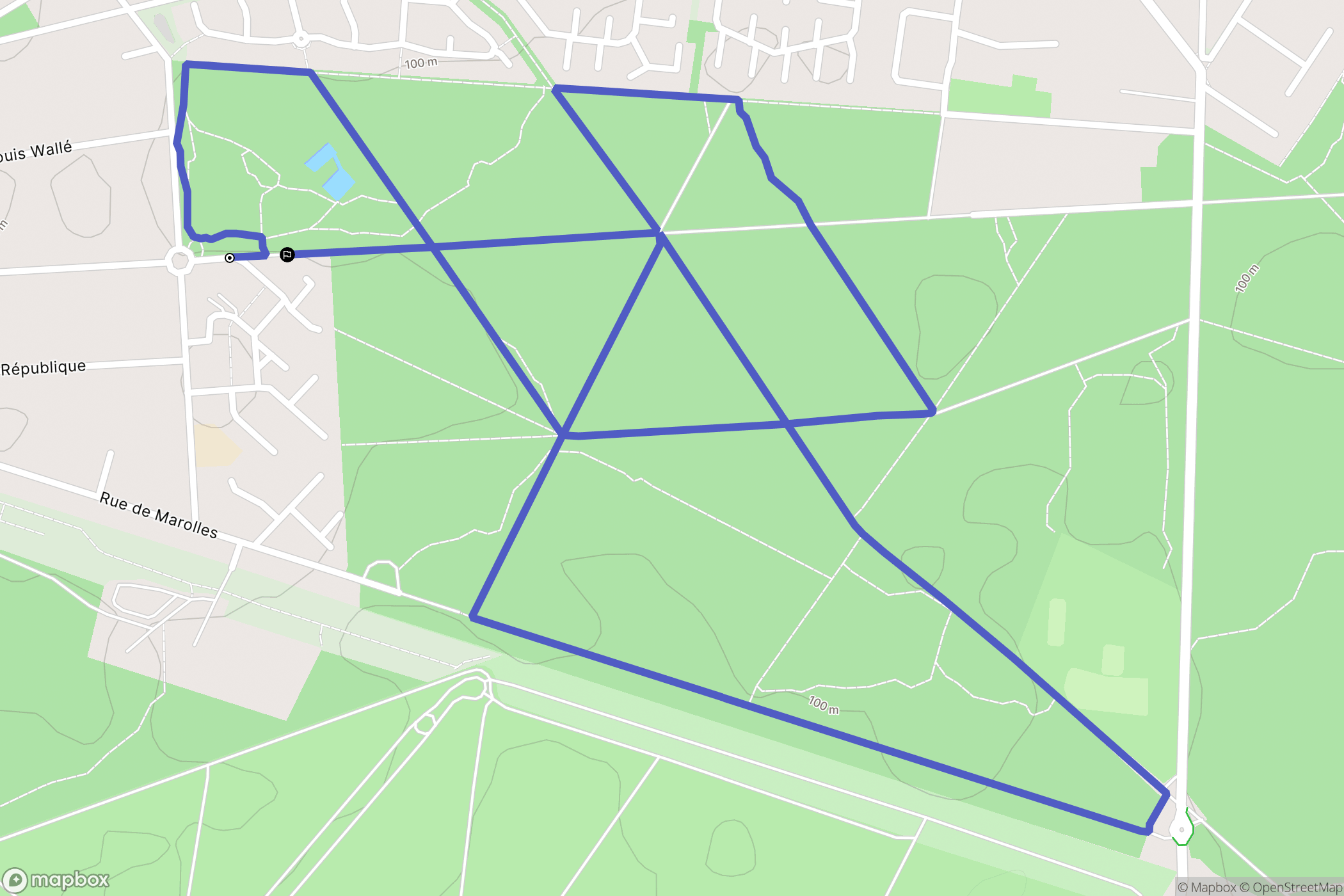 Boissy-Saint-Léger : carte du parcours de randonnée - France