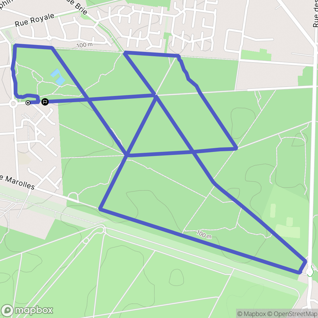 Boissy-Saint-Léger : carte du parcours de randonnée - France