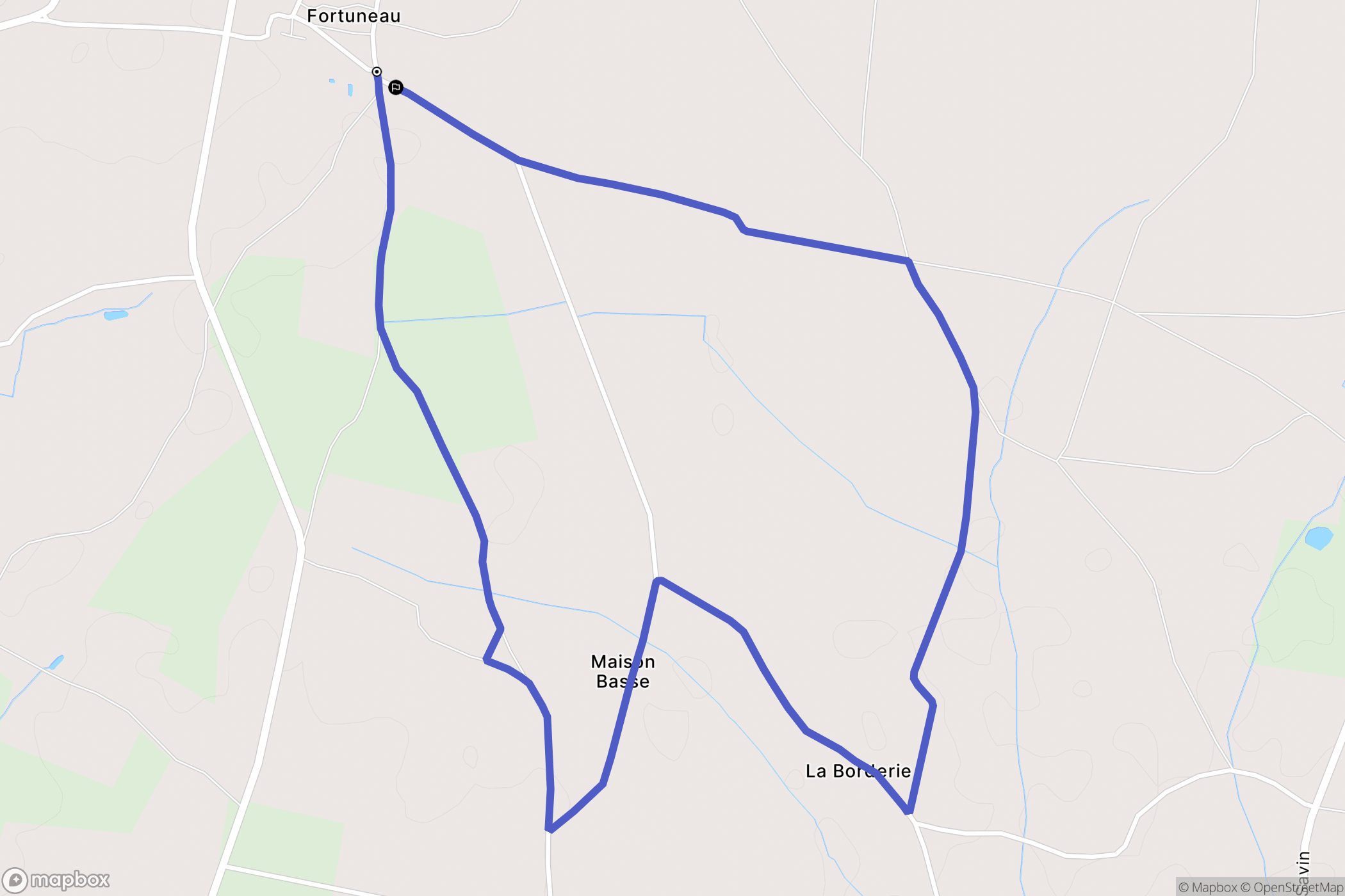 Donnezac : carte du parcours de randonnée - France