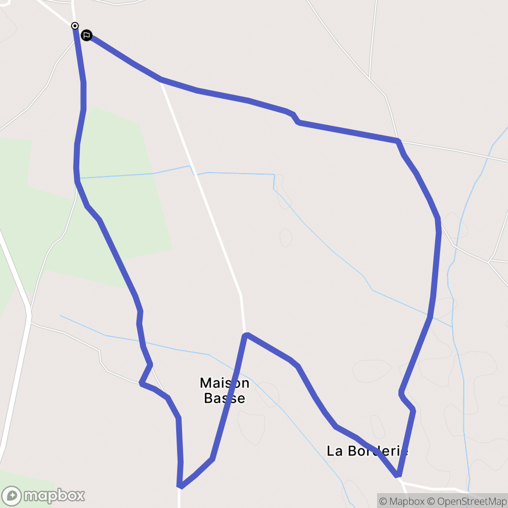 Donnezac : carte du parcours de randonnée - France