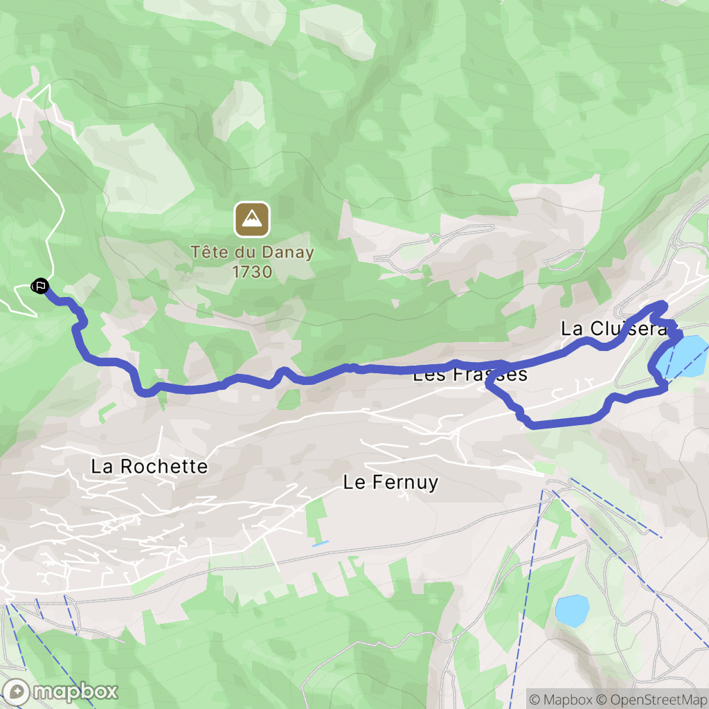 Saint-Jean-de-Sixt : carte du parcours de randonnée - France