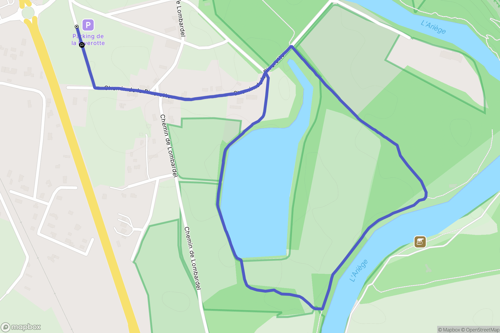 Clermont-le-Fort : carte du parcours de randonnée - France