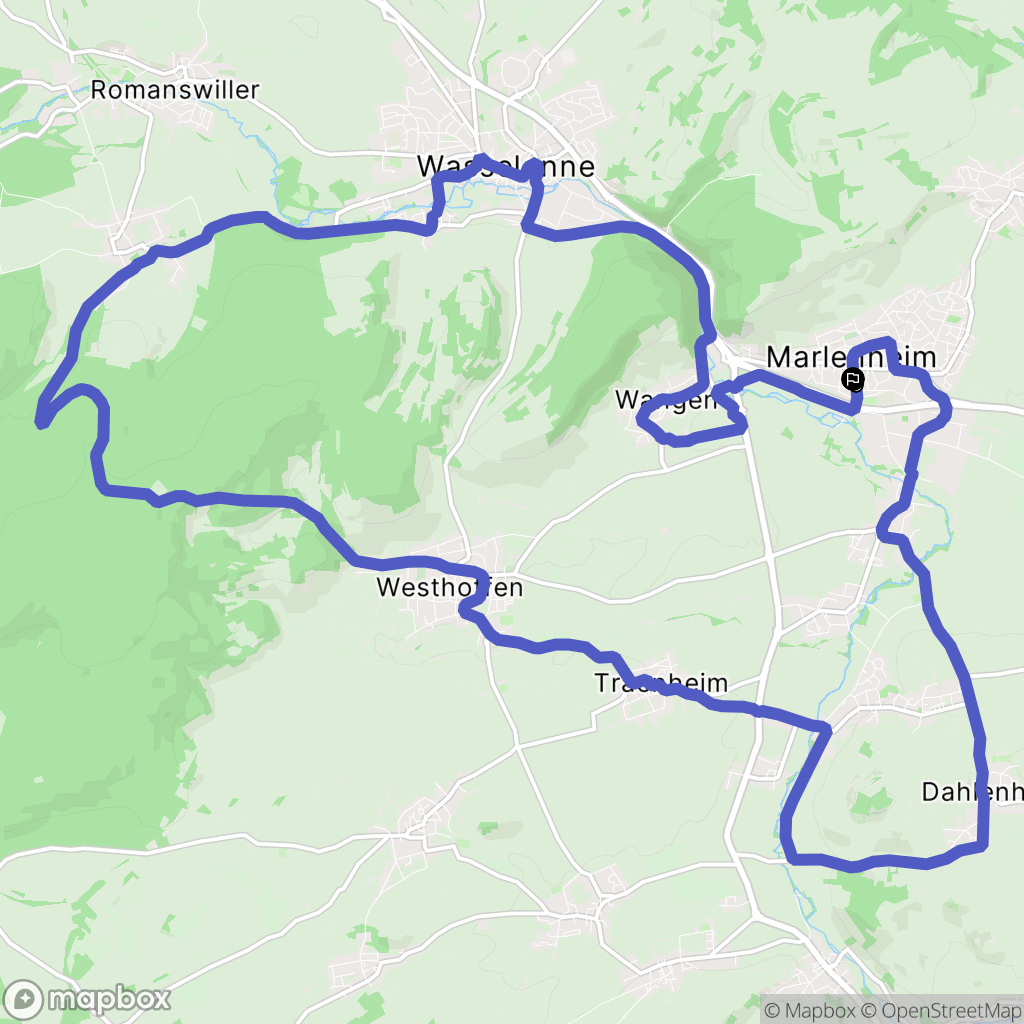 Marlenheim : carte du parcours de randonnée - France