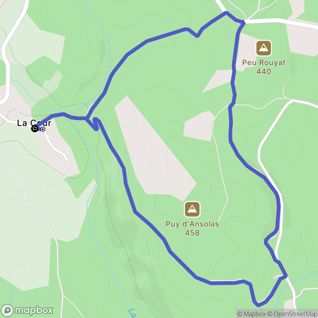 Jabreilles-les-Bordes : carte du parcours de randonnée - France
