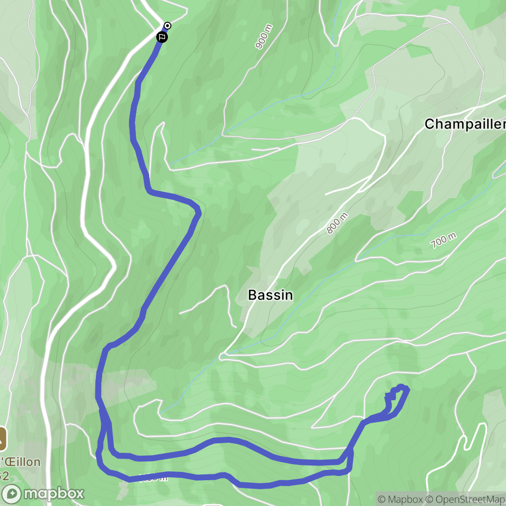Pélussin : carte du parcours de randonnée - France