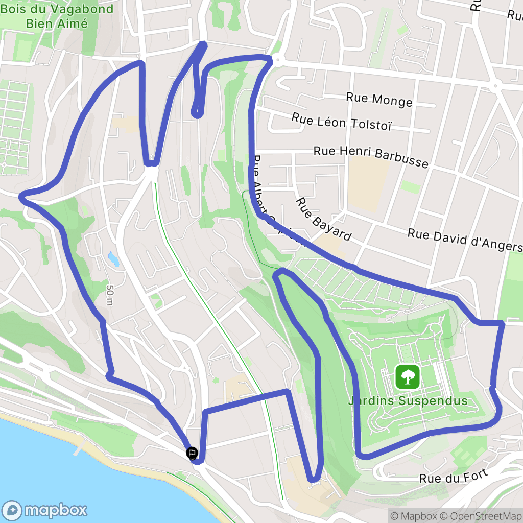 Sainte-Adresse : carte du parcours de randonnée - France