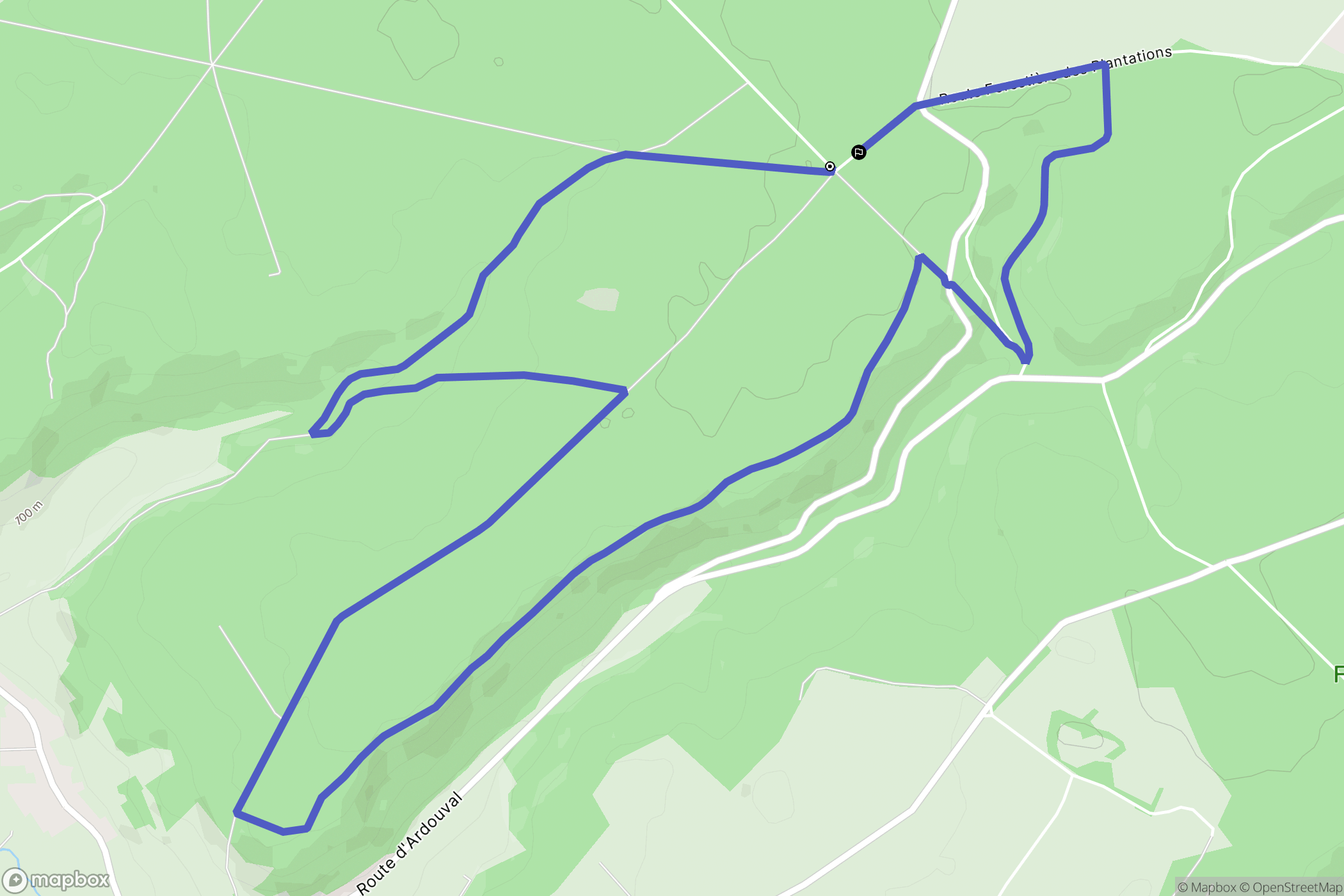 Bellencombre : carte du parcours de randonnée - France