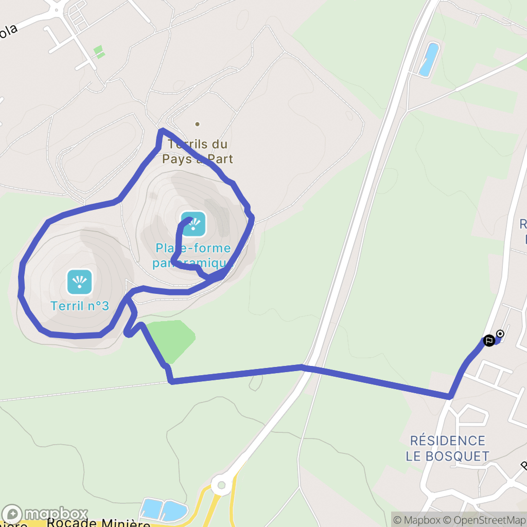 Ruitz : carte du parcours de randonnée - France