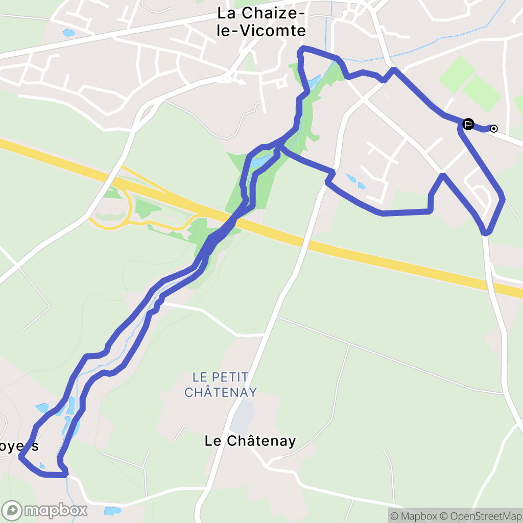 La Chaize-le-Vicomte : carte du parcours de randonnée - France