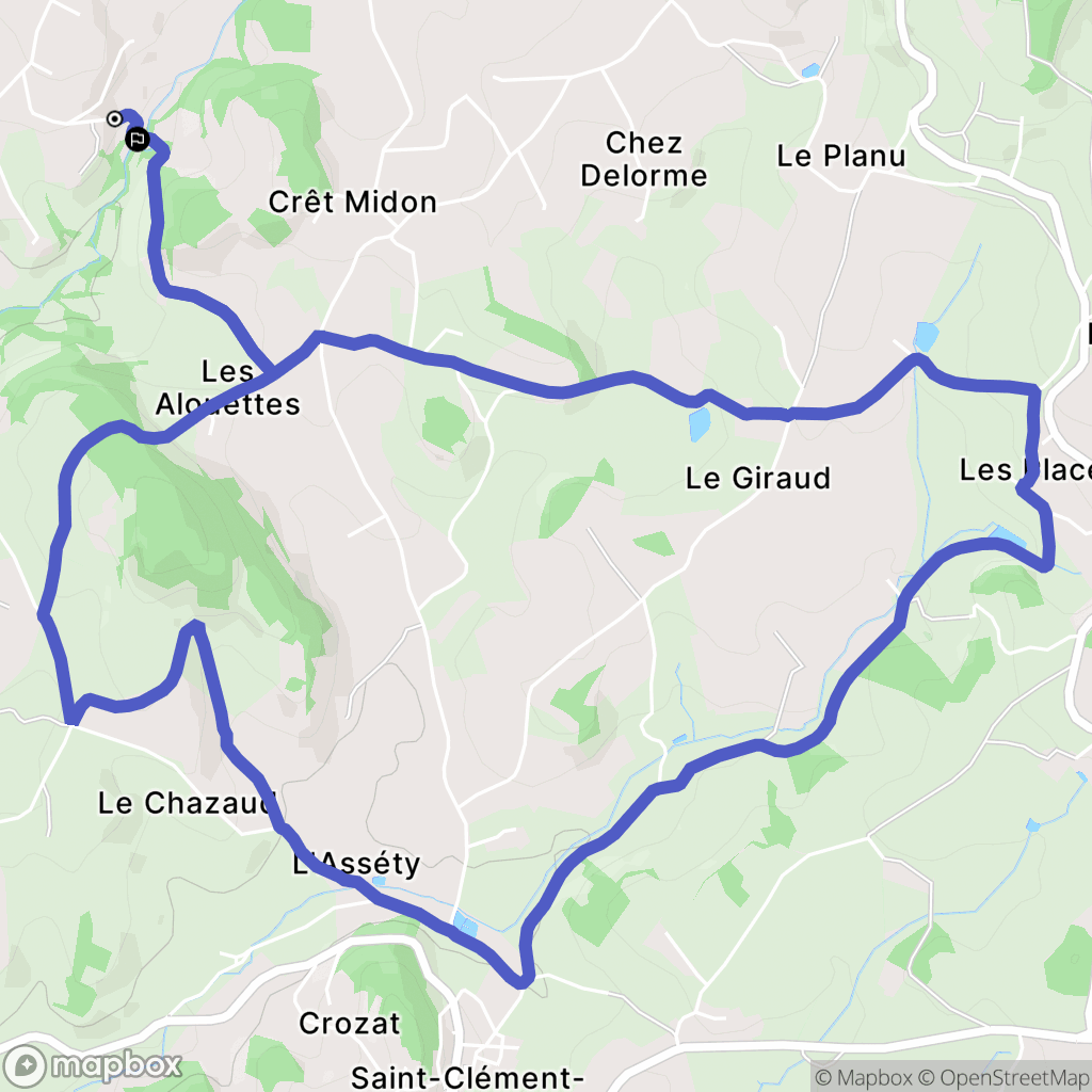 Longessaigne : carte du parcours de randonnée - France