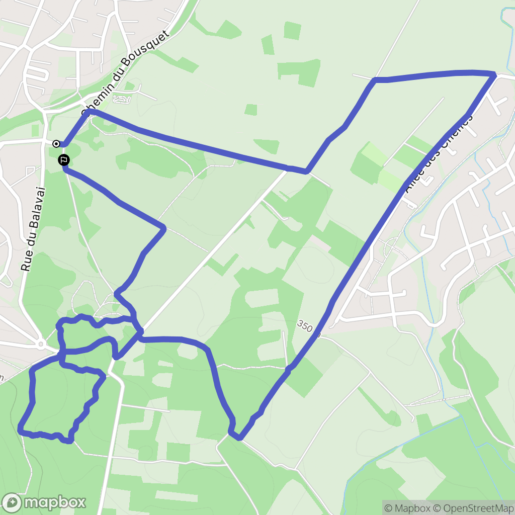Juillan : carte du parcours de randonnée - France
