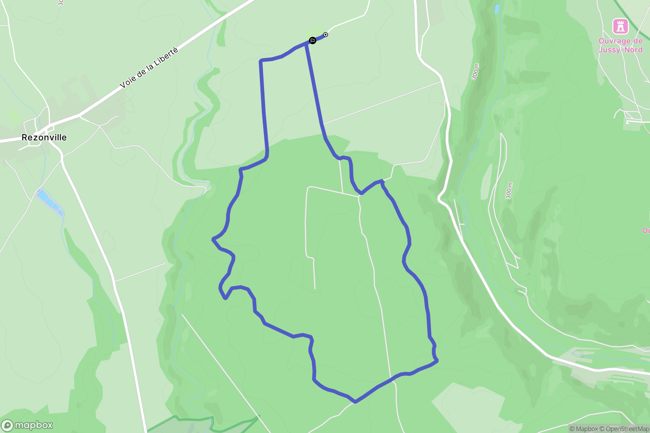 Gravelotte : carte du parcours de randonnée - France