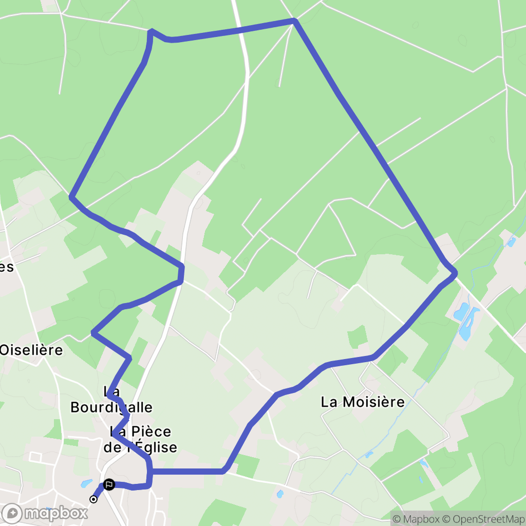 Saint-Mars-d'Outillé : carte du parcours de randonnée - France
