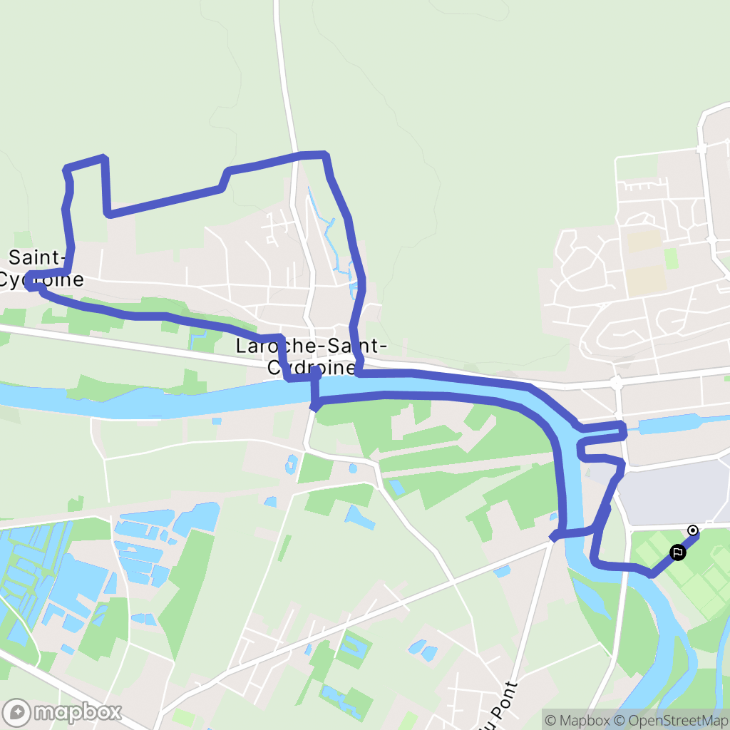 Migennes : carte du parcours de randonnée - France