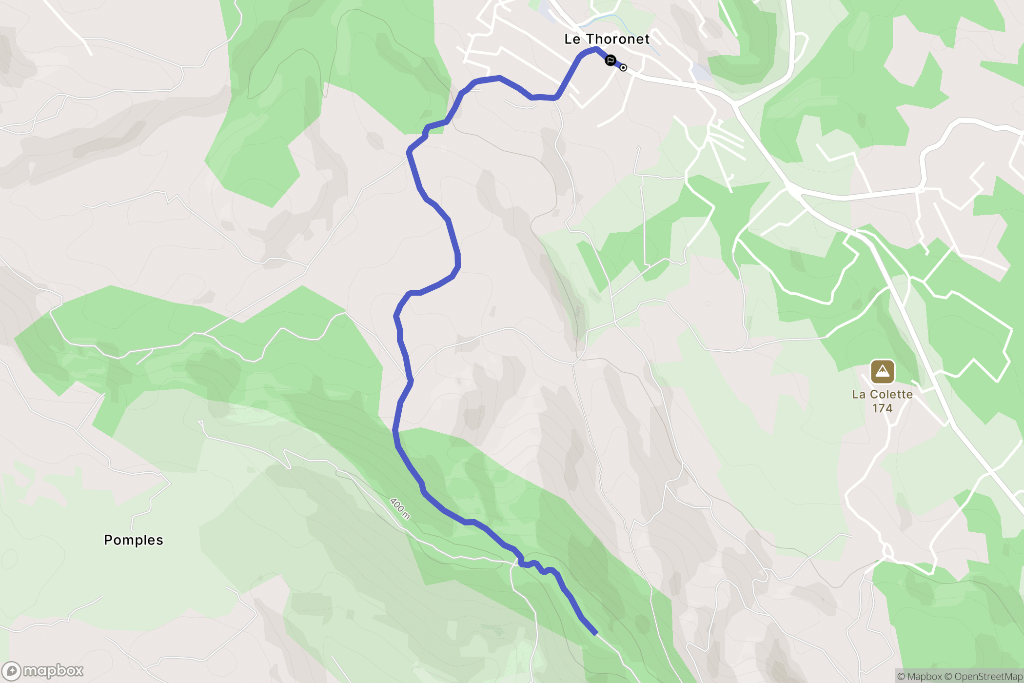 Le Thoronet : carte du parcours de randonnée - France