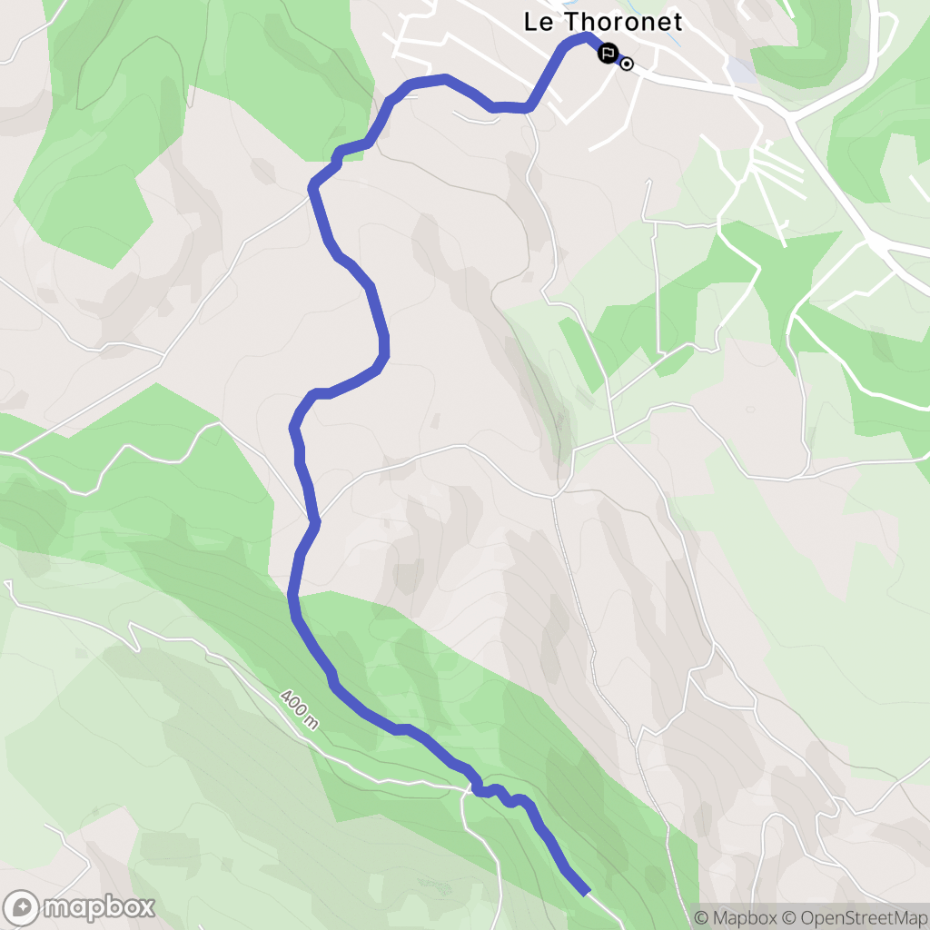 Le Thoronet : carte du parcours de randonnée - France