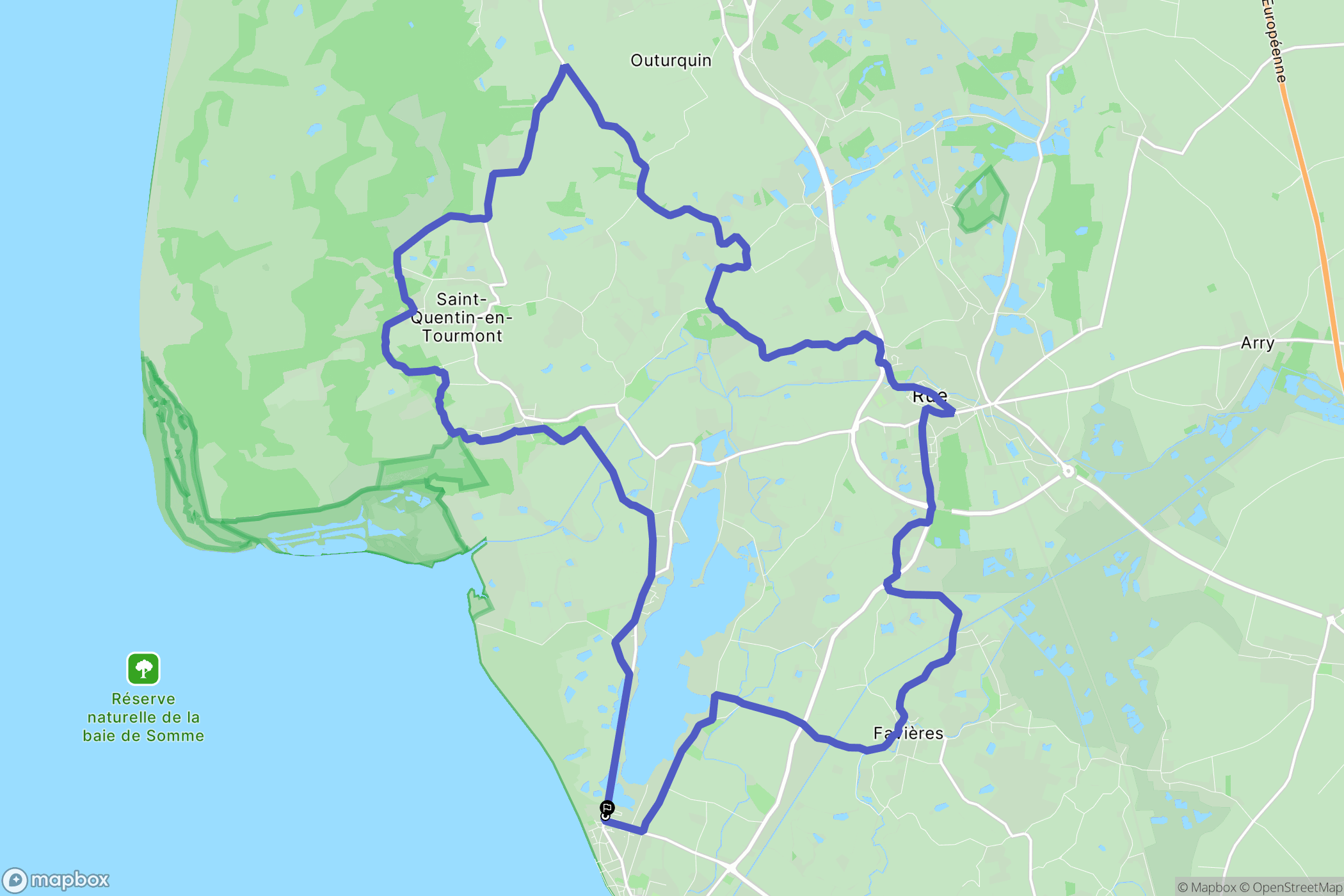 Le Crotoy : carte du parcours de randonnée - France