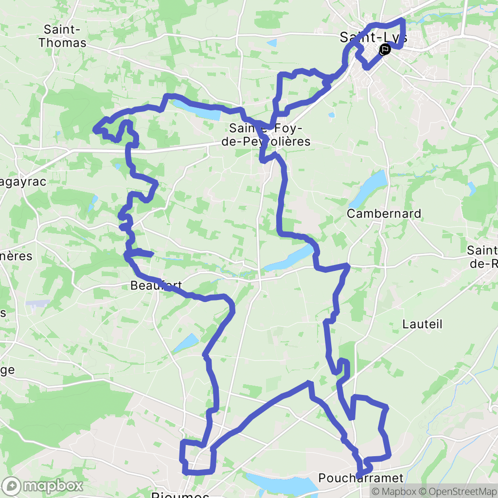 Saint-Lys : carte du parcours de randonnée - France