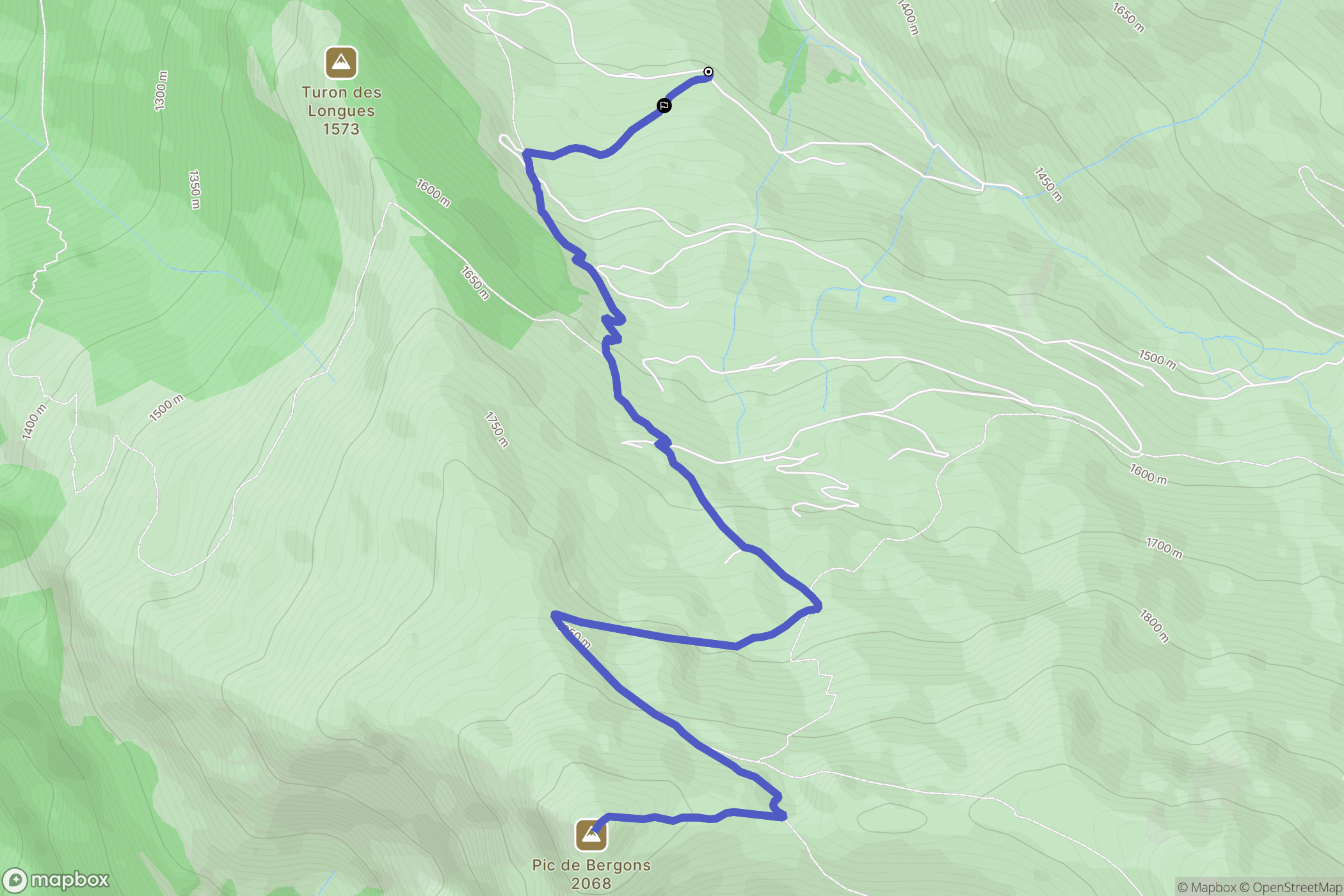Luz-Saint-Sauveur : carte du parcours de randonnée - France