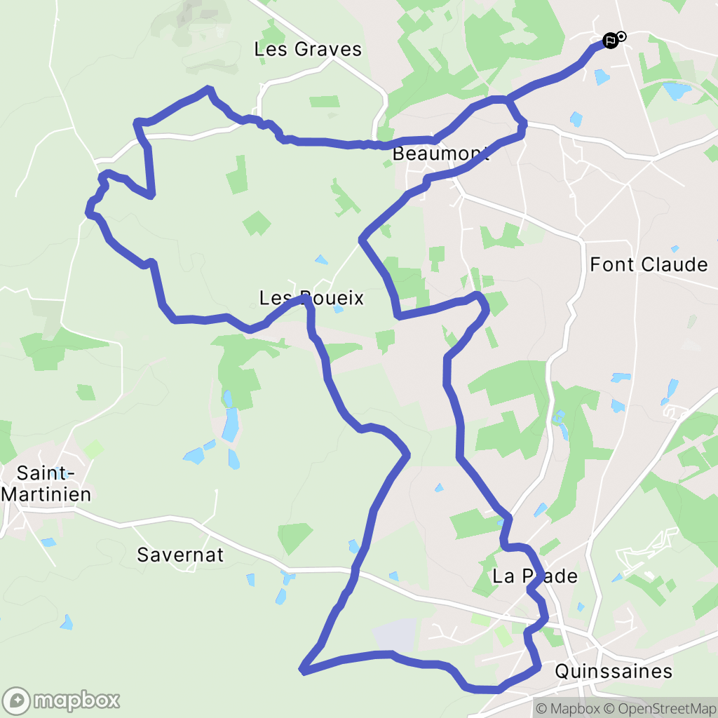 Domérat : carte du parcours de randonnée - France
