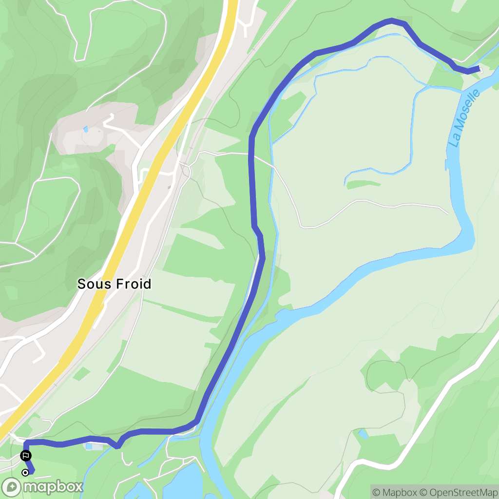 Saint-Nabord : carte du parcours de randonnée - France
