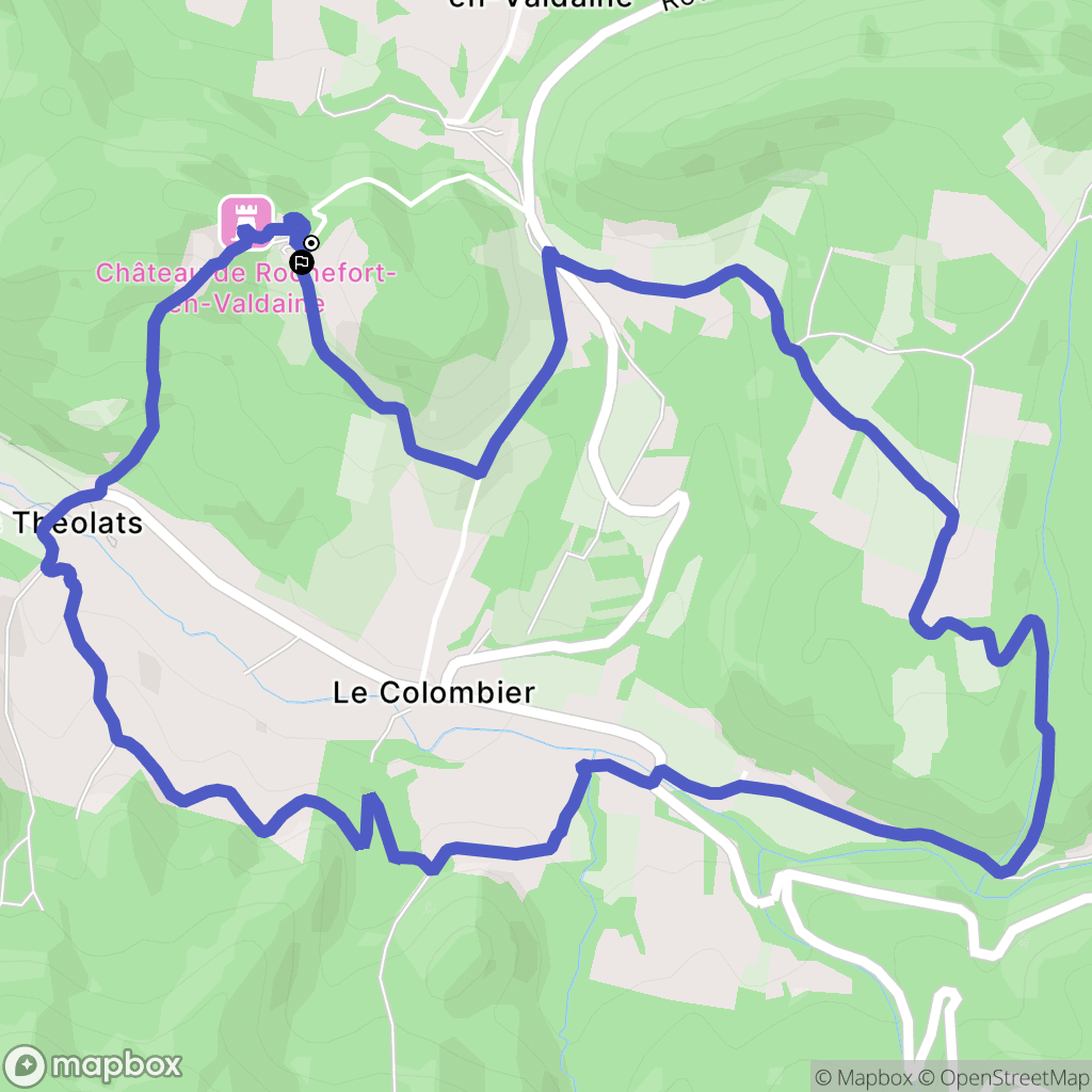 Rochefort-en-Valdaine : carte du parcours de randonnée - France
