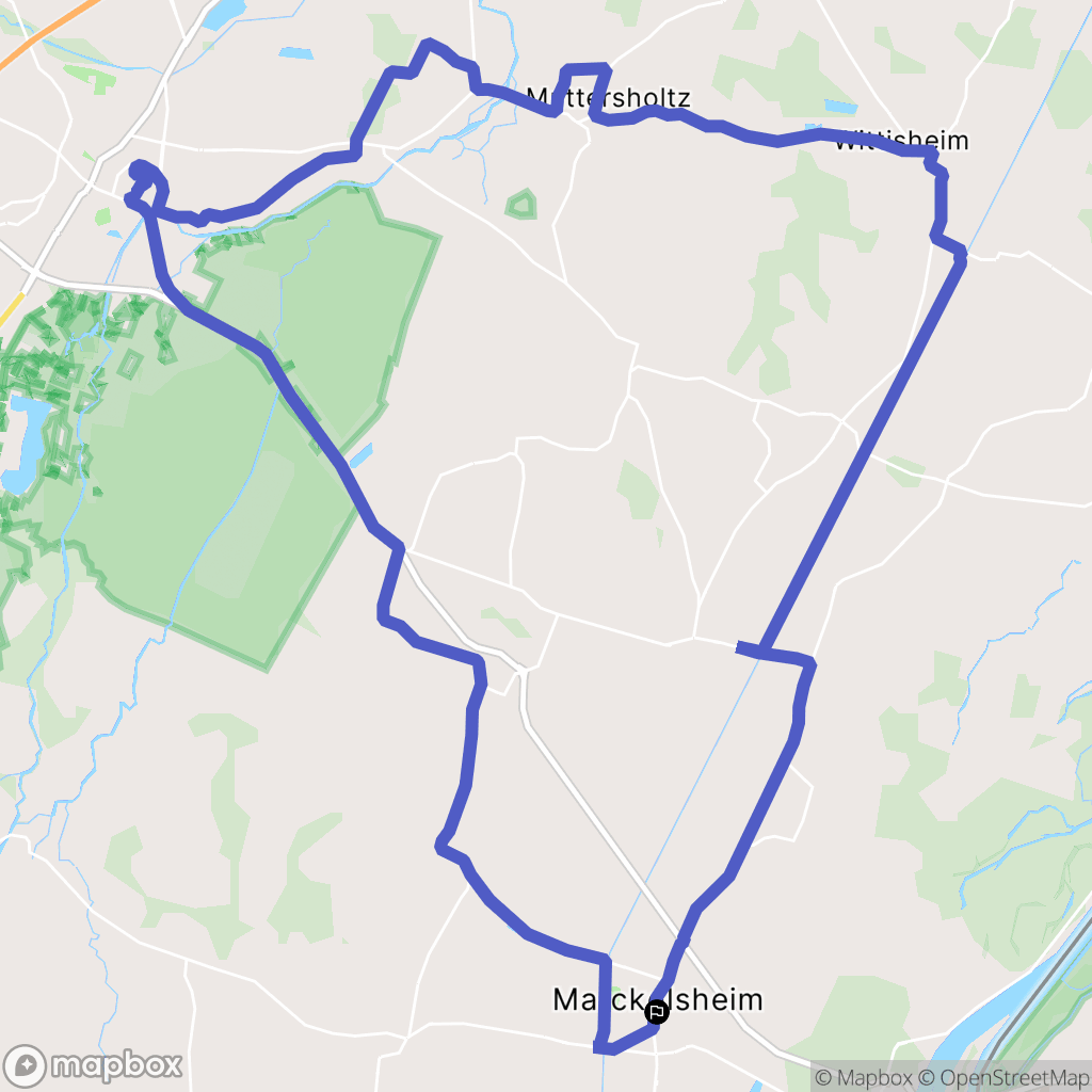 Marckolsheim : carte du parcours de randonnée - France