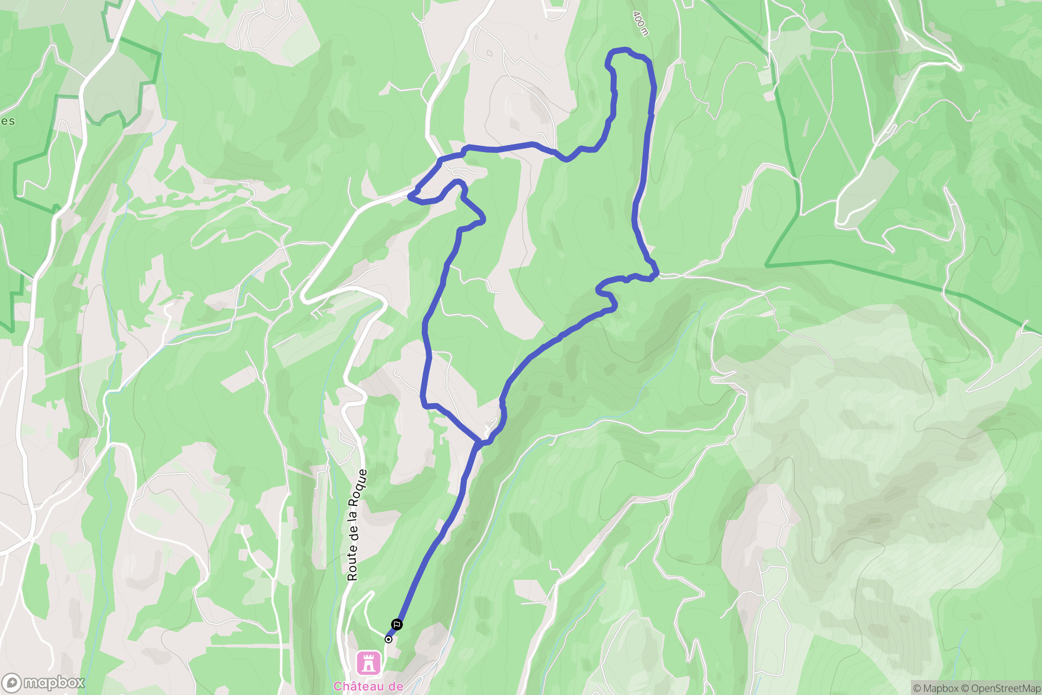 Saumane-de-Vaucluse : carte du parcours de randonnée - France