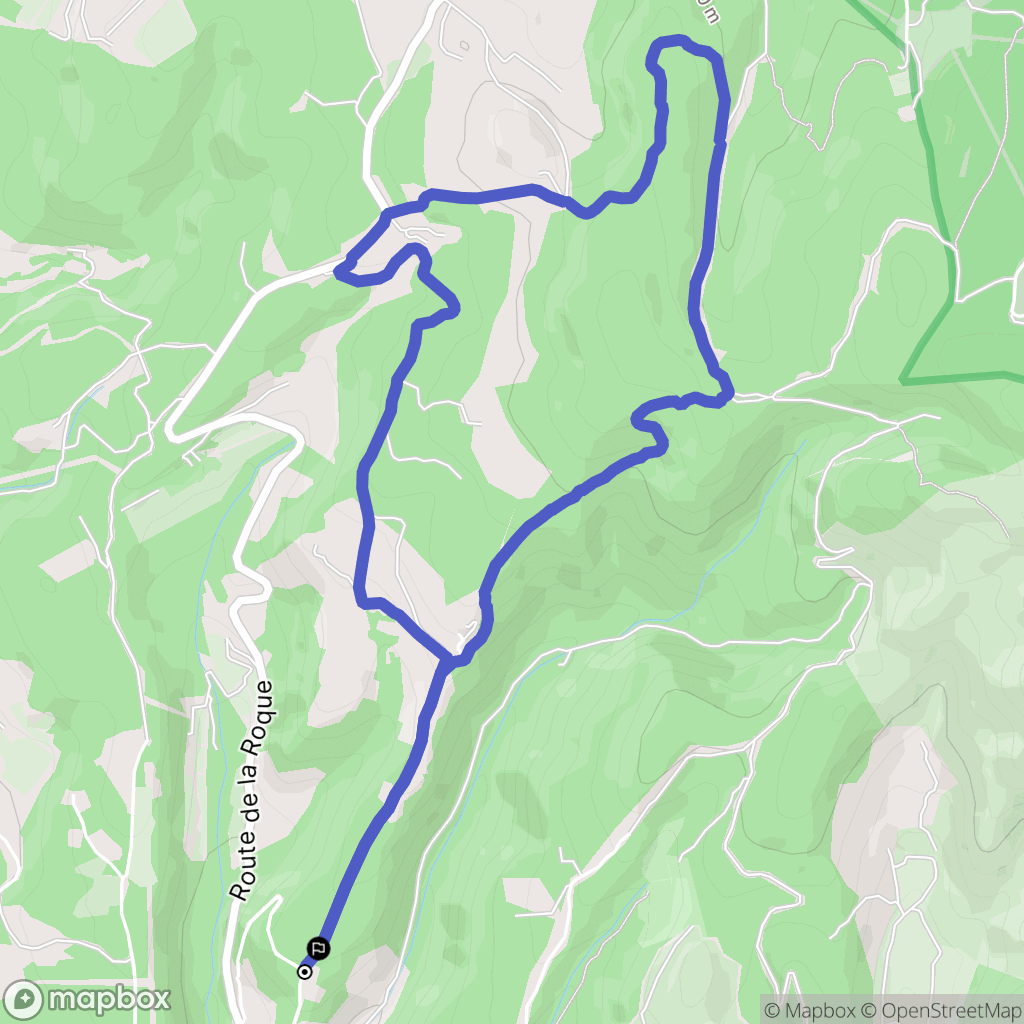 Saumane-de-Vaucluse : carte du parcours de randonnée - France