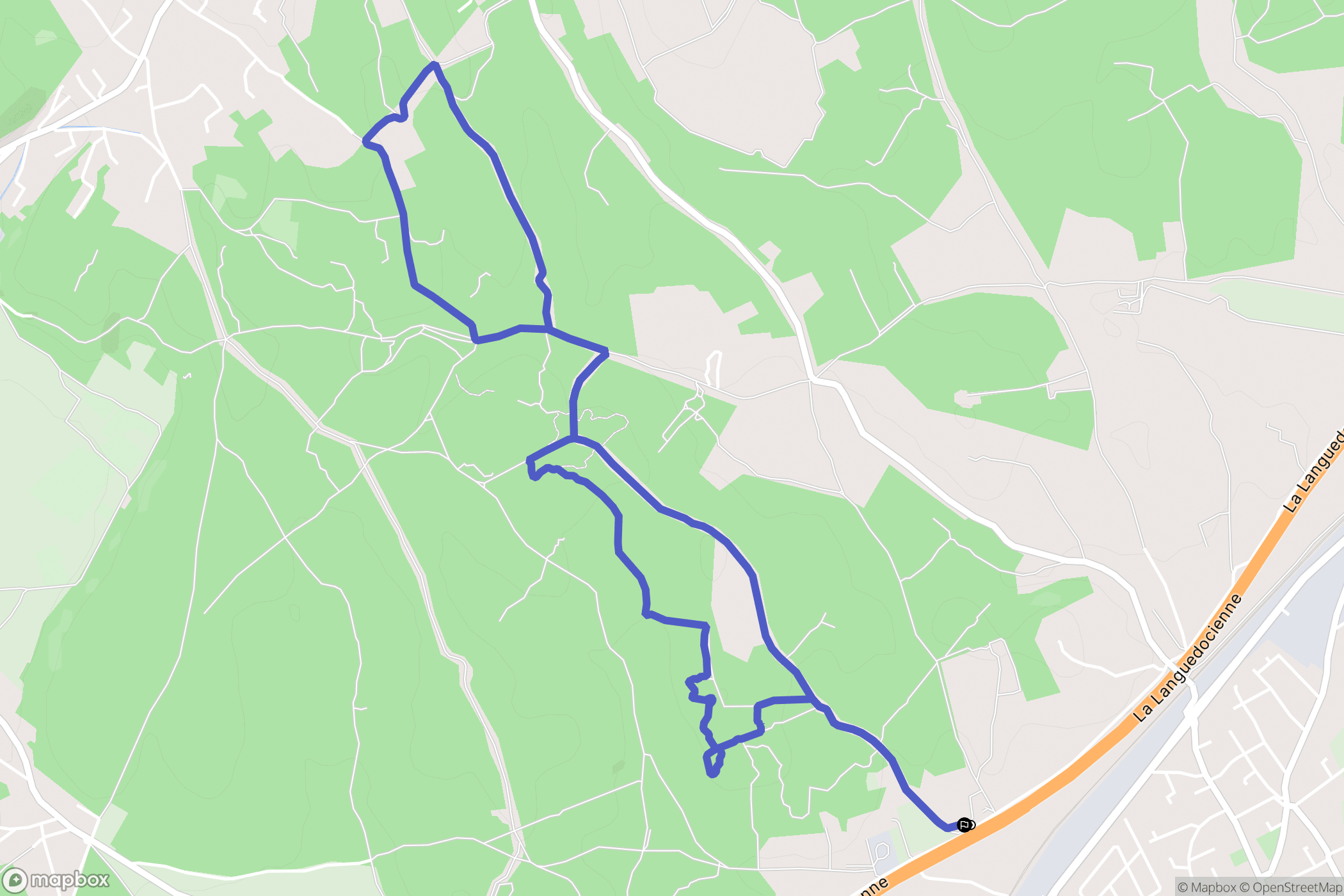 Bernis : carte du parcours de randonnée - France