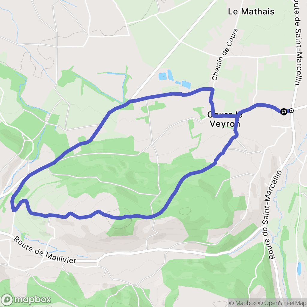 Saint-Geoirs : carte du parcours de randonnée - France