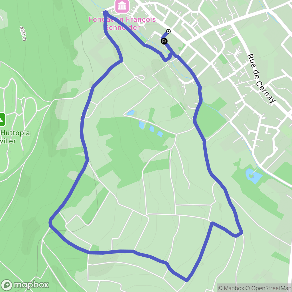 Wattwiller : carte du parcours de randonnée - France
