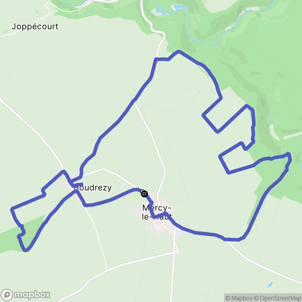 Mercy-le-Haut : carte du parcours de randonnée - France