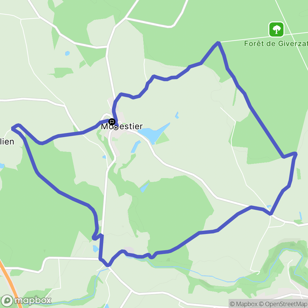 Monestier : carte du parcours de randonnée - France