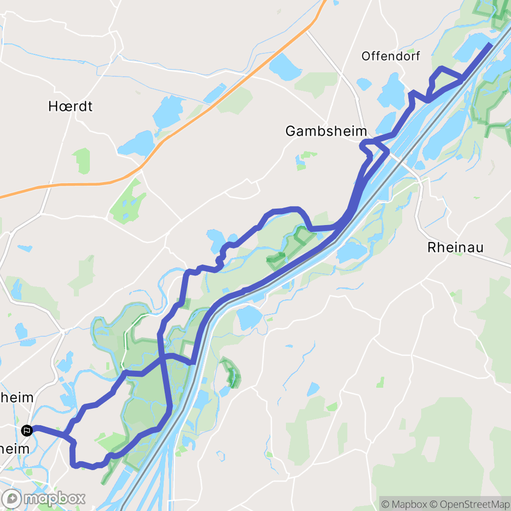 Bischheim : carte du parcours de randonnée - France