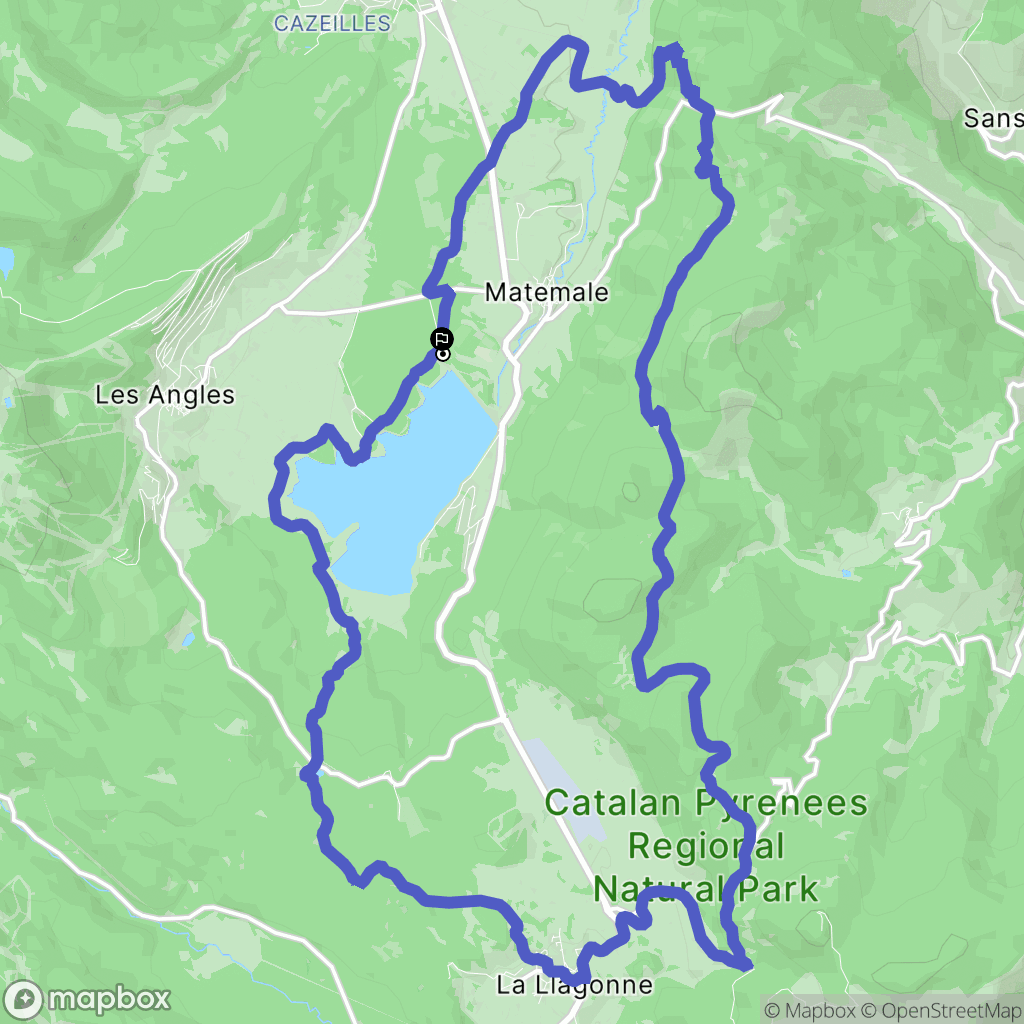 Matemale : carte du parcours de randonnée - France