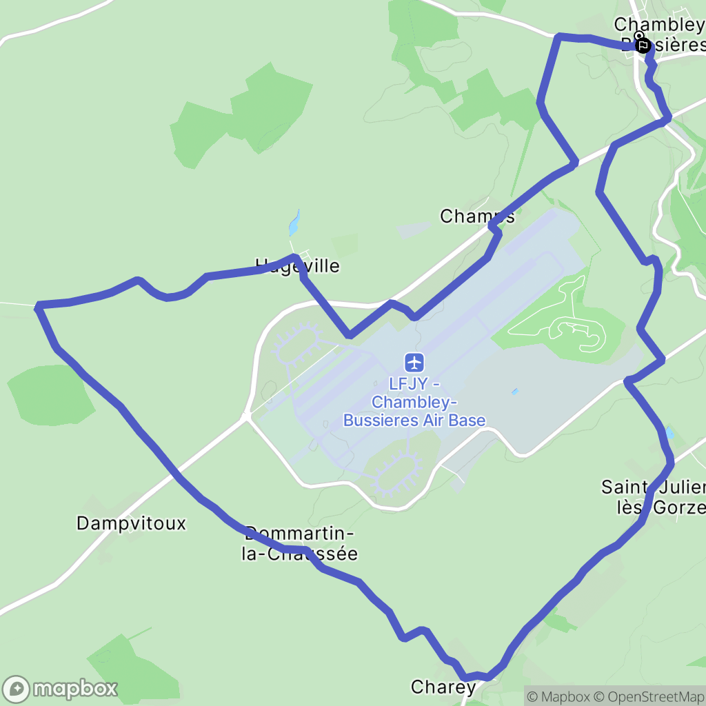 Chambley-Bussières : carte du parcours de randonnée - France