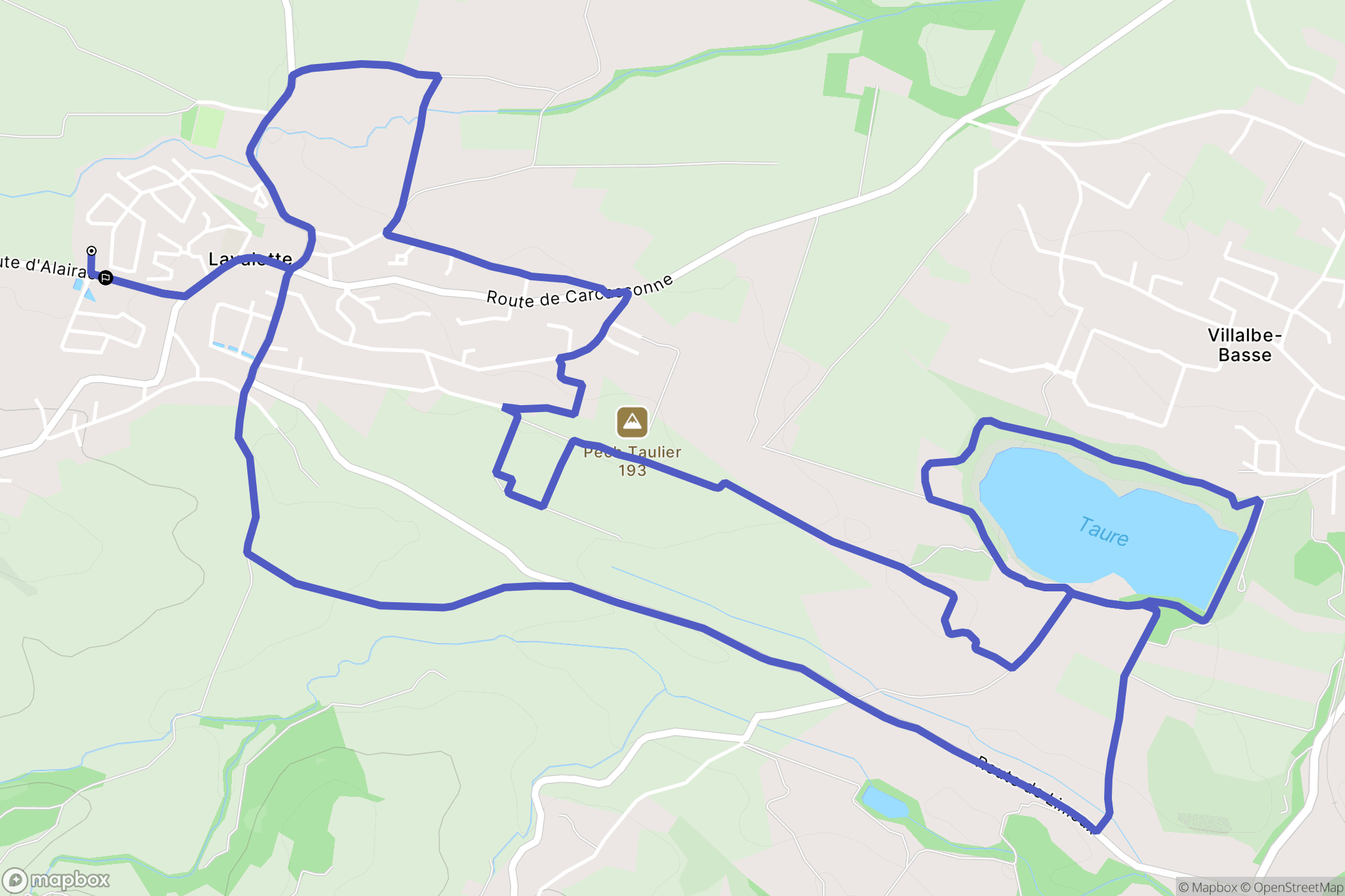 Lavalette : carte du parcours de randonnée - France