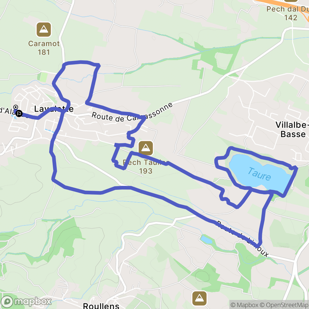 Lavalette : carte du parcours de randonnée - France