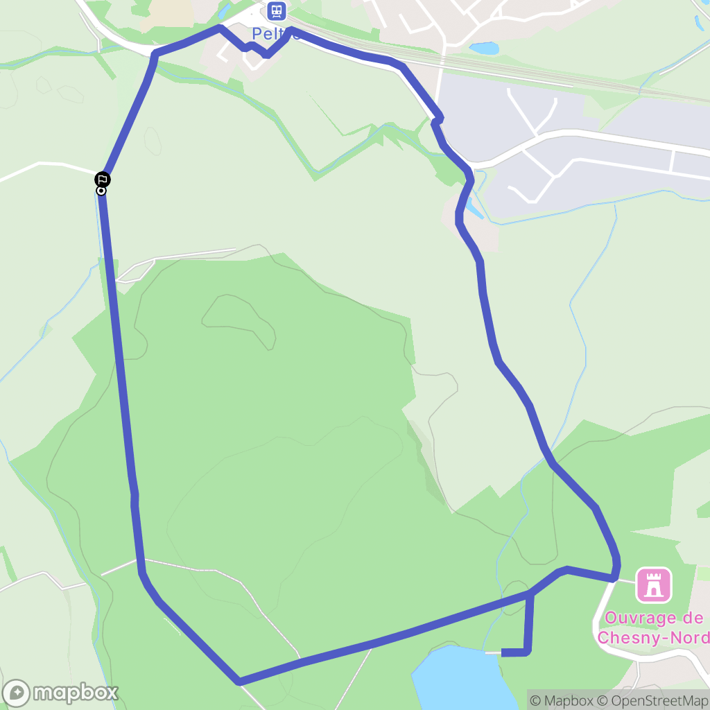 Peltre : carte du parcours de randonnée - France