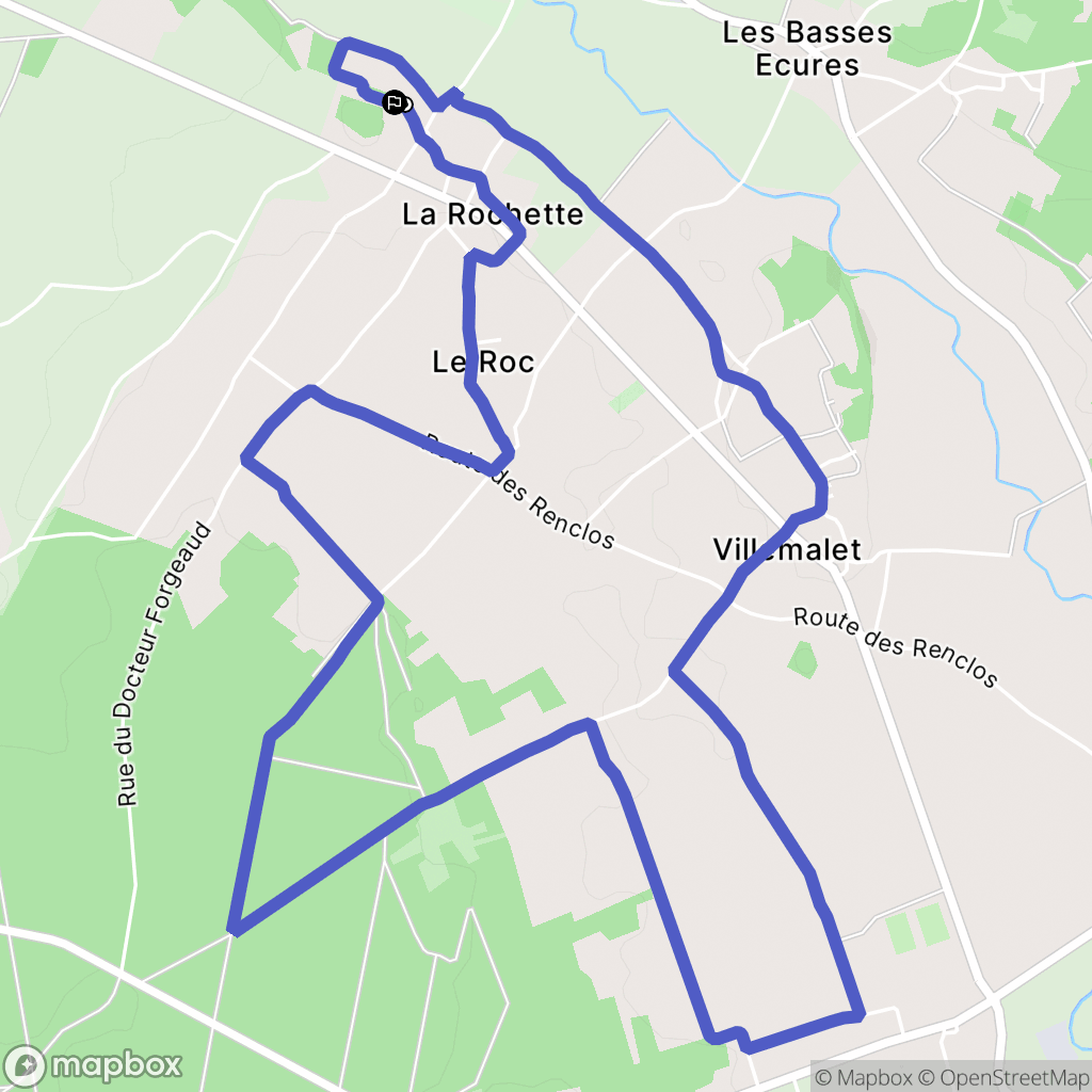 La Rochette : carte du parcours de randonnée - France
