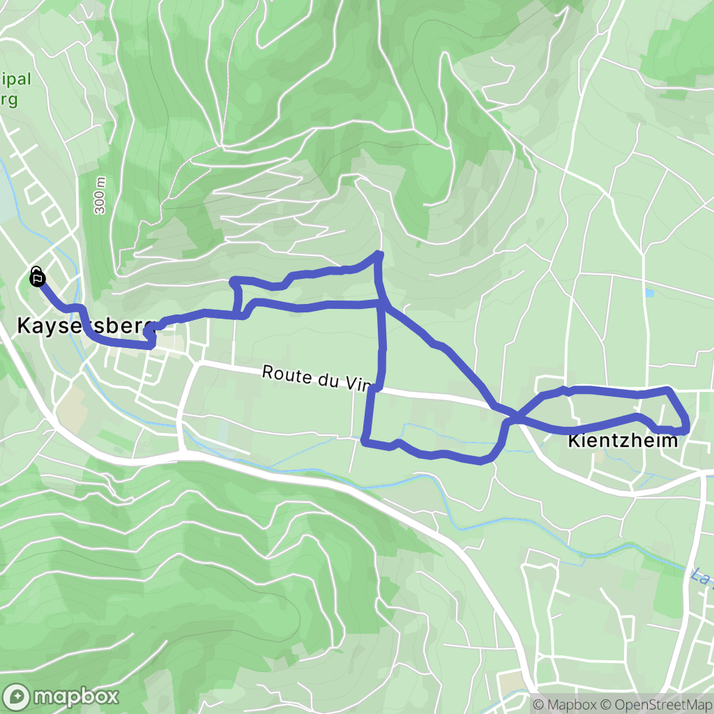 Kaysersberg : carte du parcours de randonnée - France