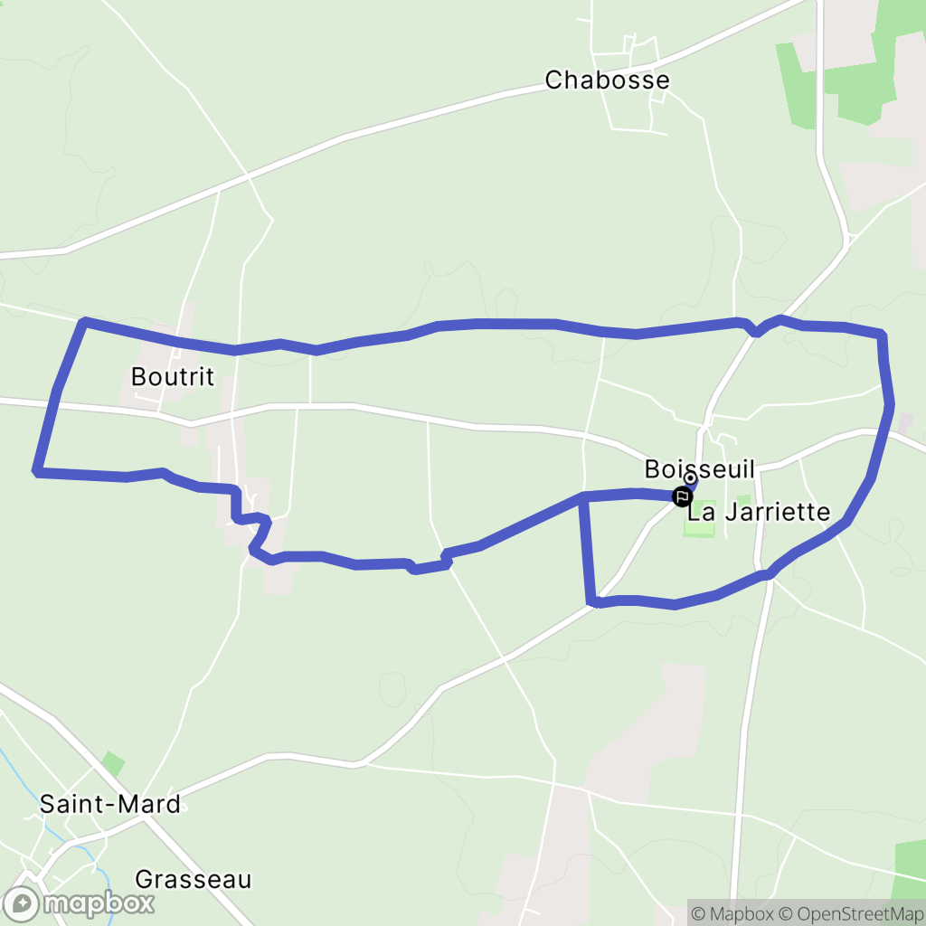 Saint-Mard : carte du parcours de randonnée - France