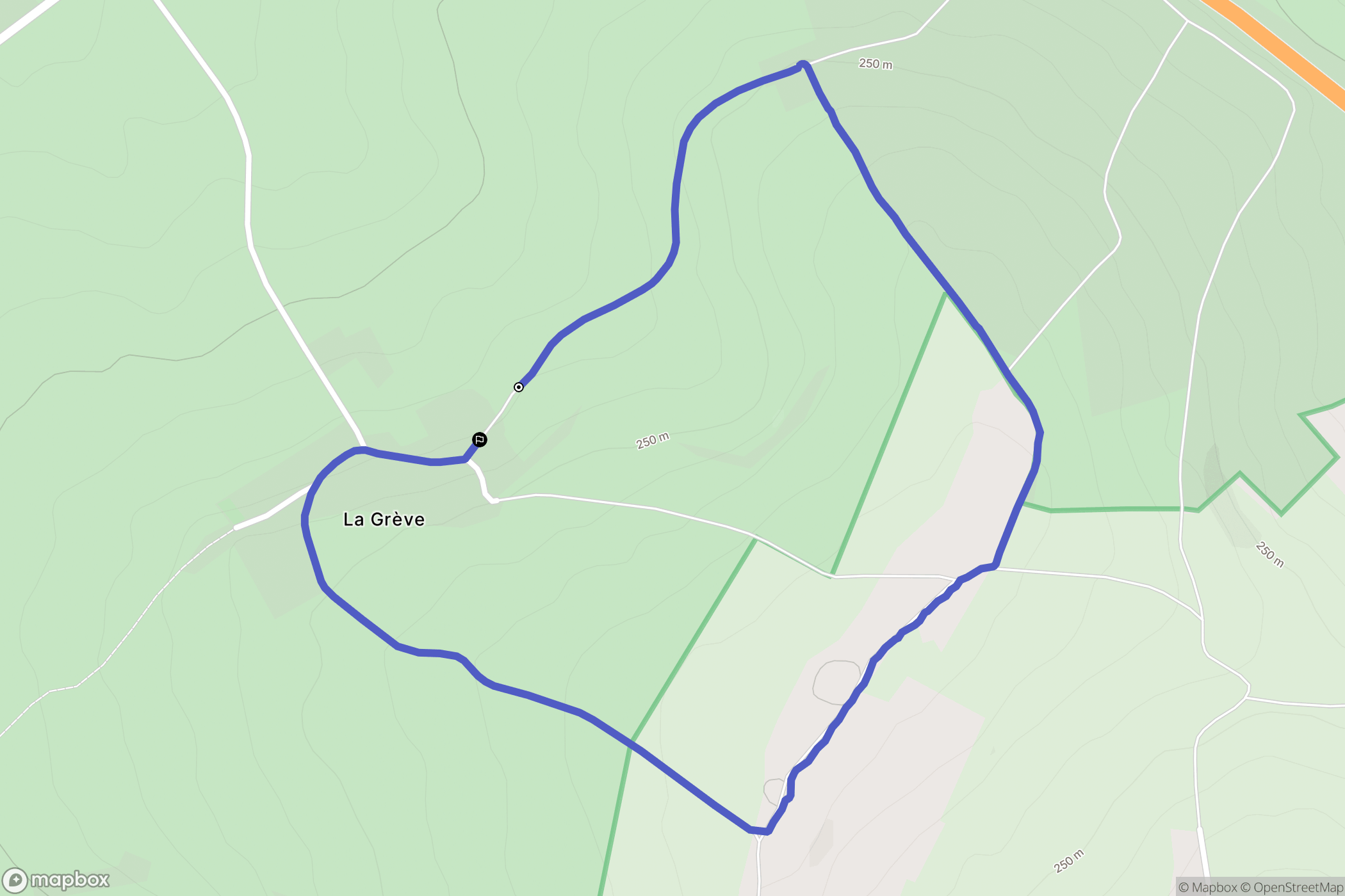 Saint-Marcel : carte du parcours de randonnée - France