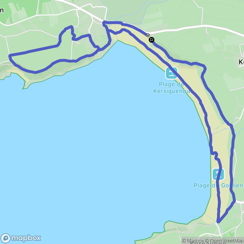 Crozon : carte du parcours de randonnée - France