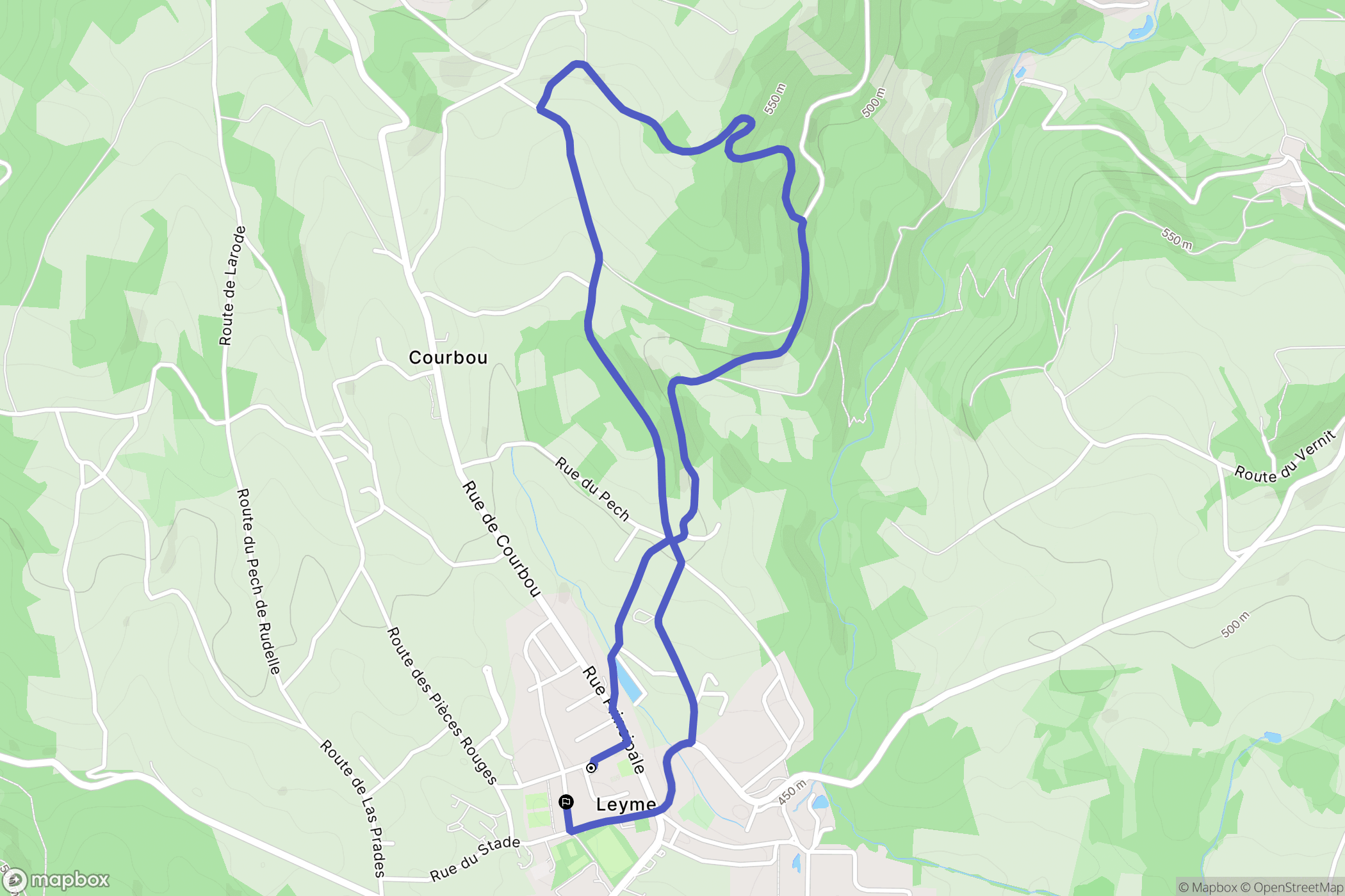 Leyme : carte du parcours de randonnée - France
