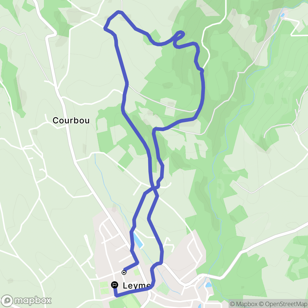 Leyme : carte du parcours de randonnée - France